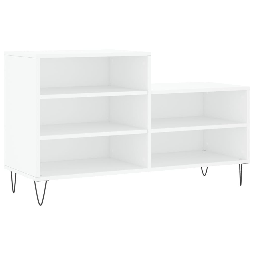 Skostativ Hvid 102x36x60 cm Træmateriale