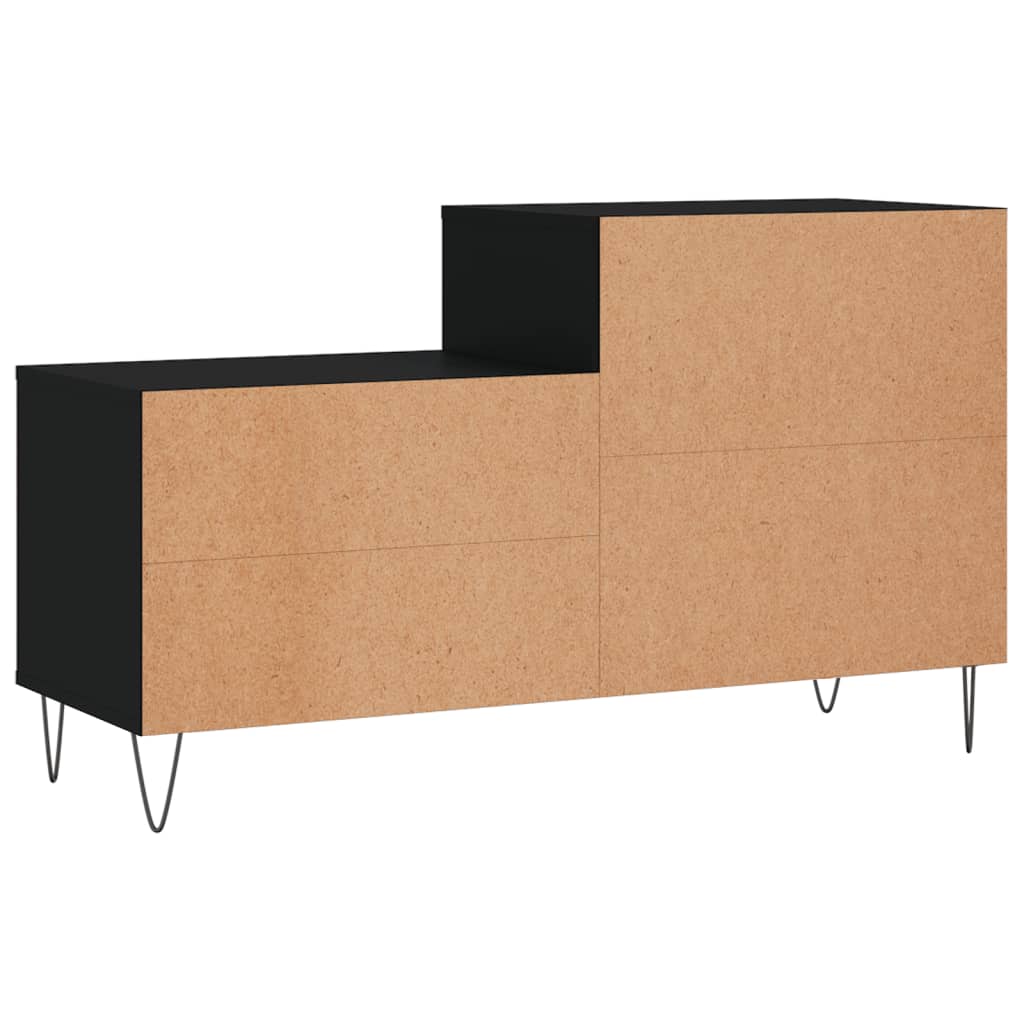 Skostativ Sort 102x36x60 cm Træmateriale