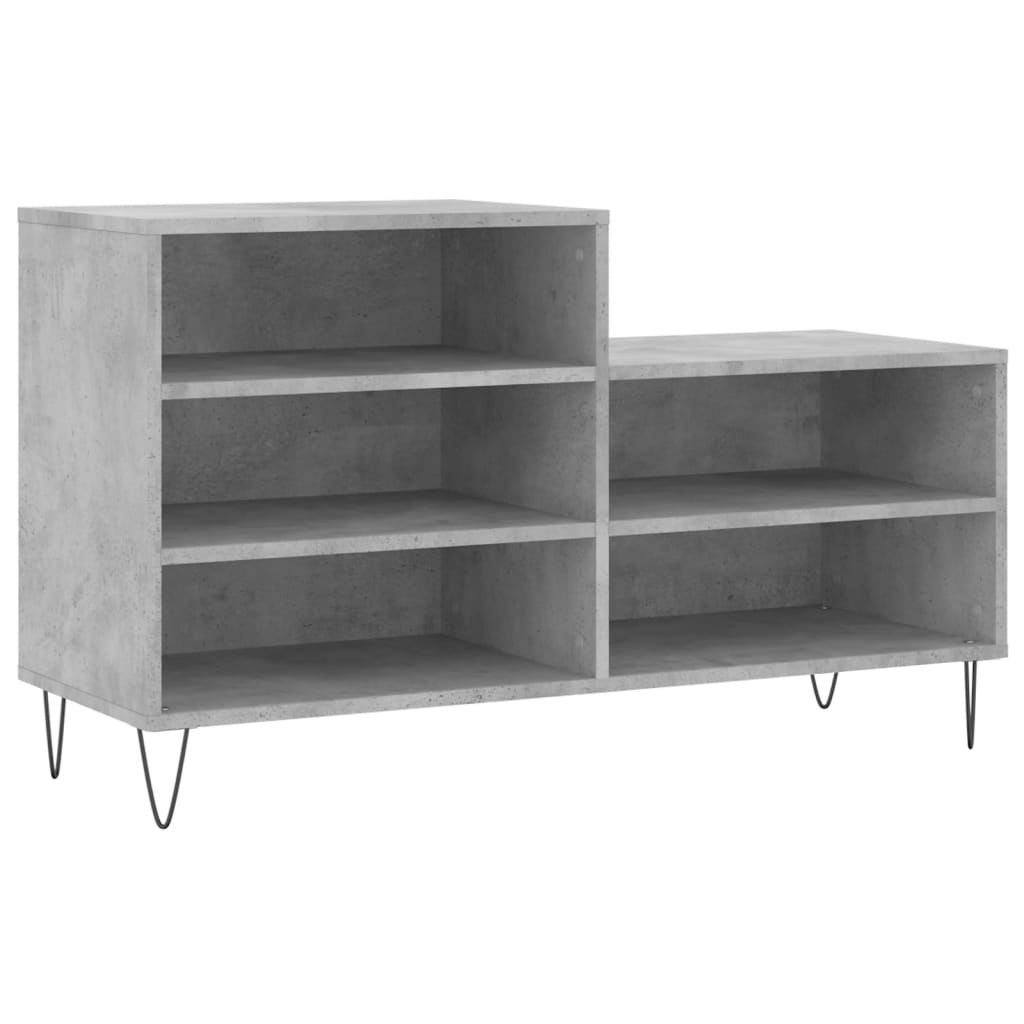 Skostativ betongrå 102x36x60 cm træmateriale