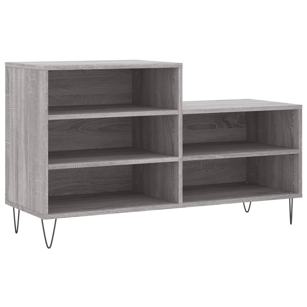 Skostativ Grå Sonoma 102x36x60 cm Træmateriale