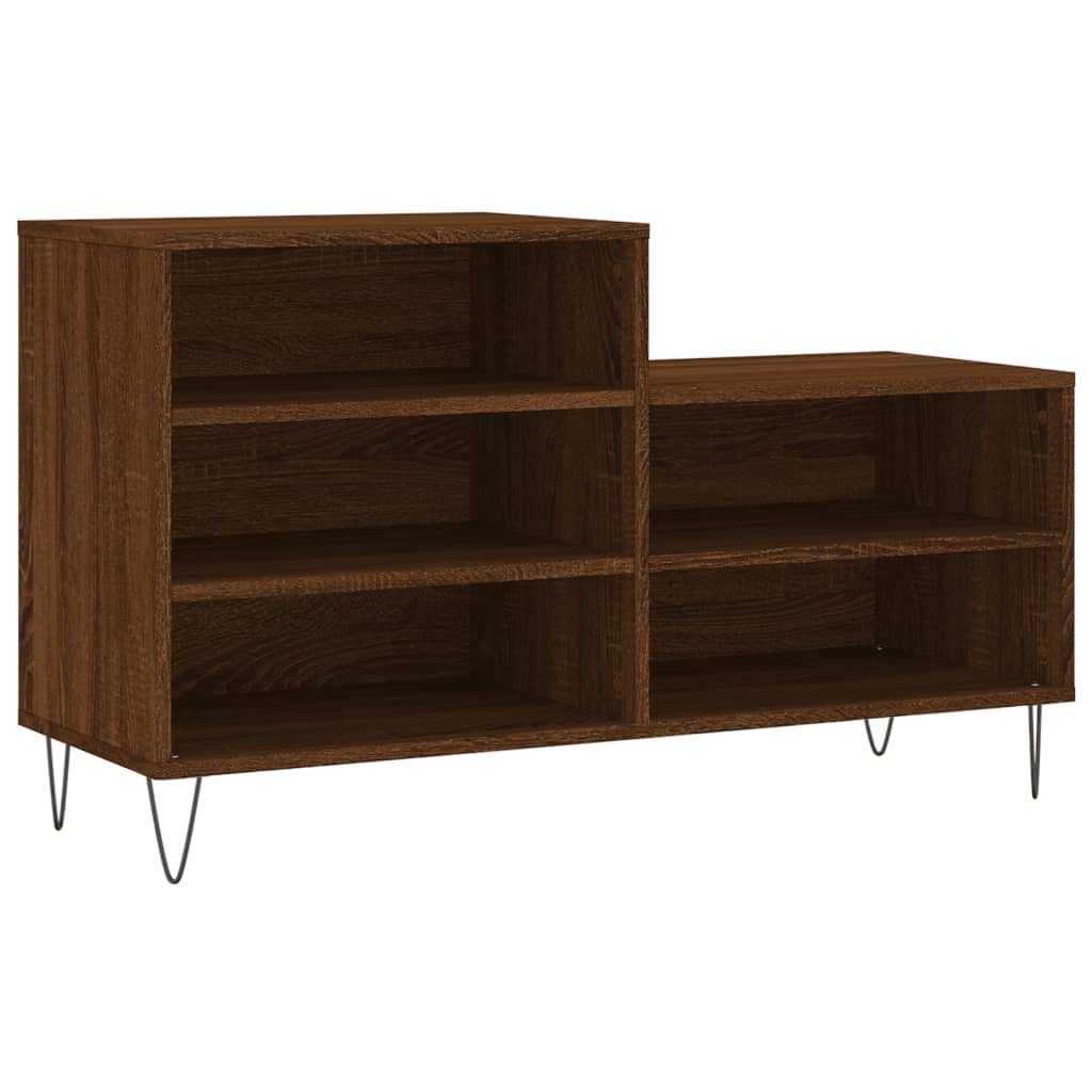 Skostativ Brun Eg Look 102x36x60 cm Træmateriale