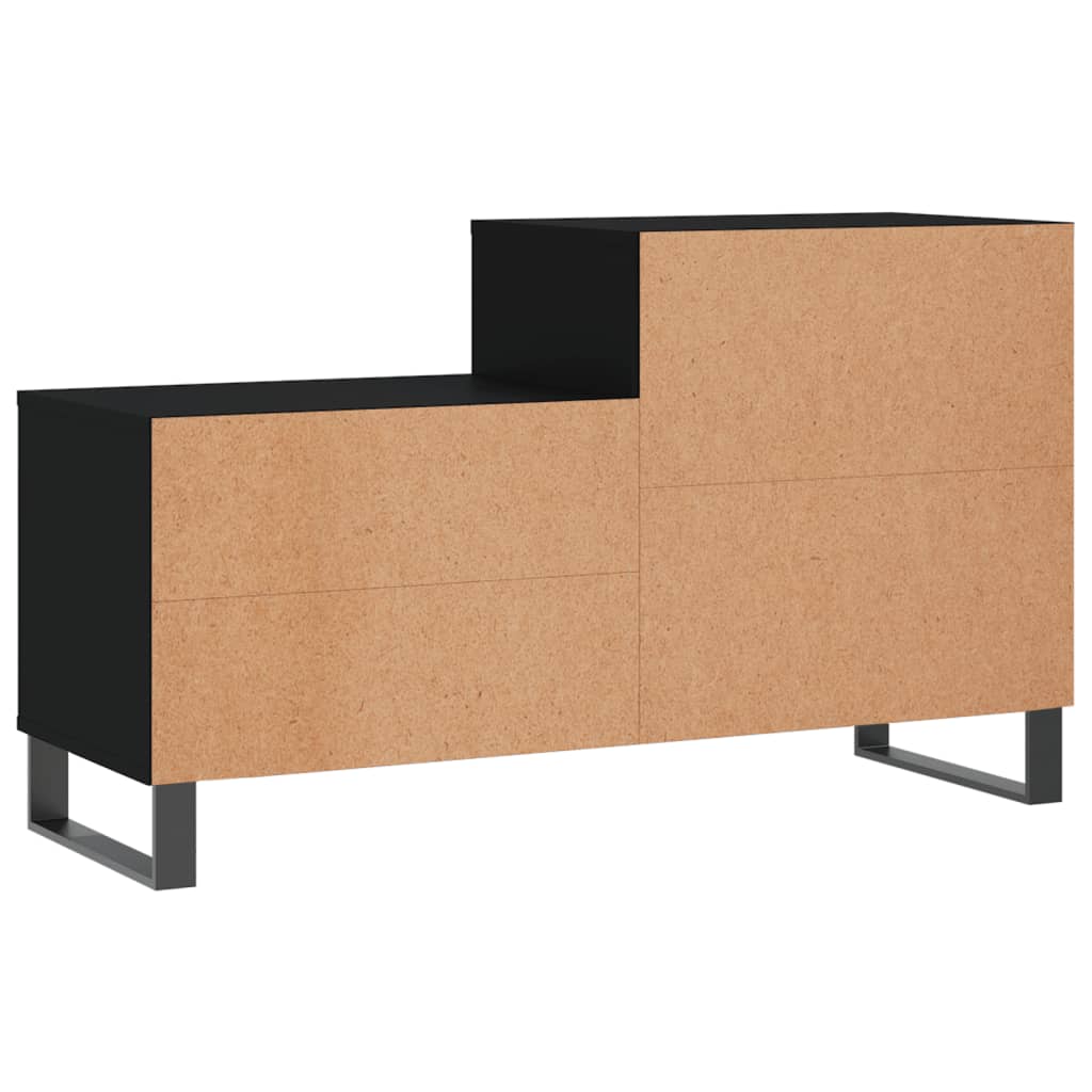 Skostativ Sort 102x36x60 cm Træmateriale