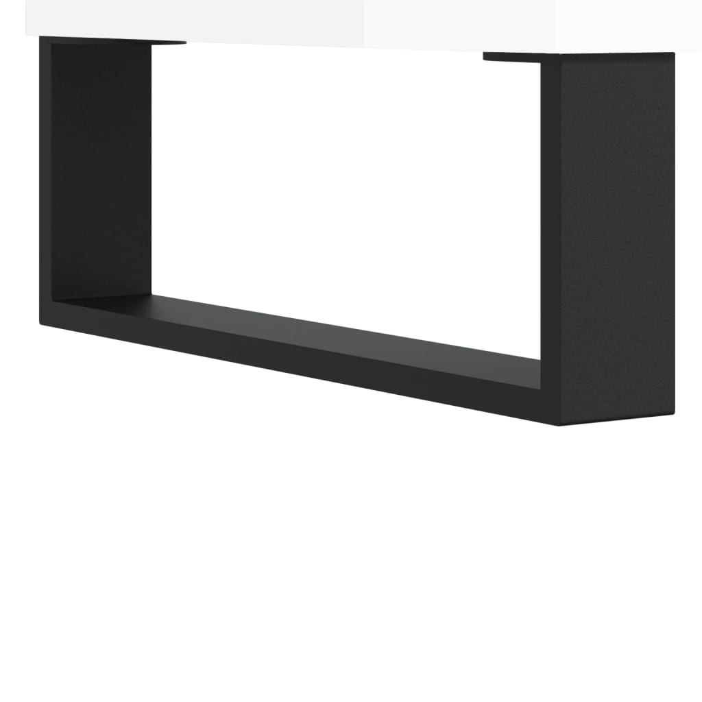 Skostativ højglans hvid 102x36x60 cm træmateriale