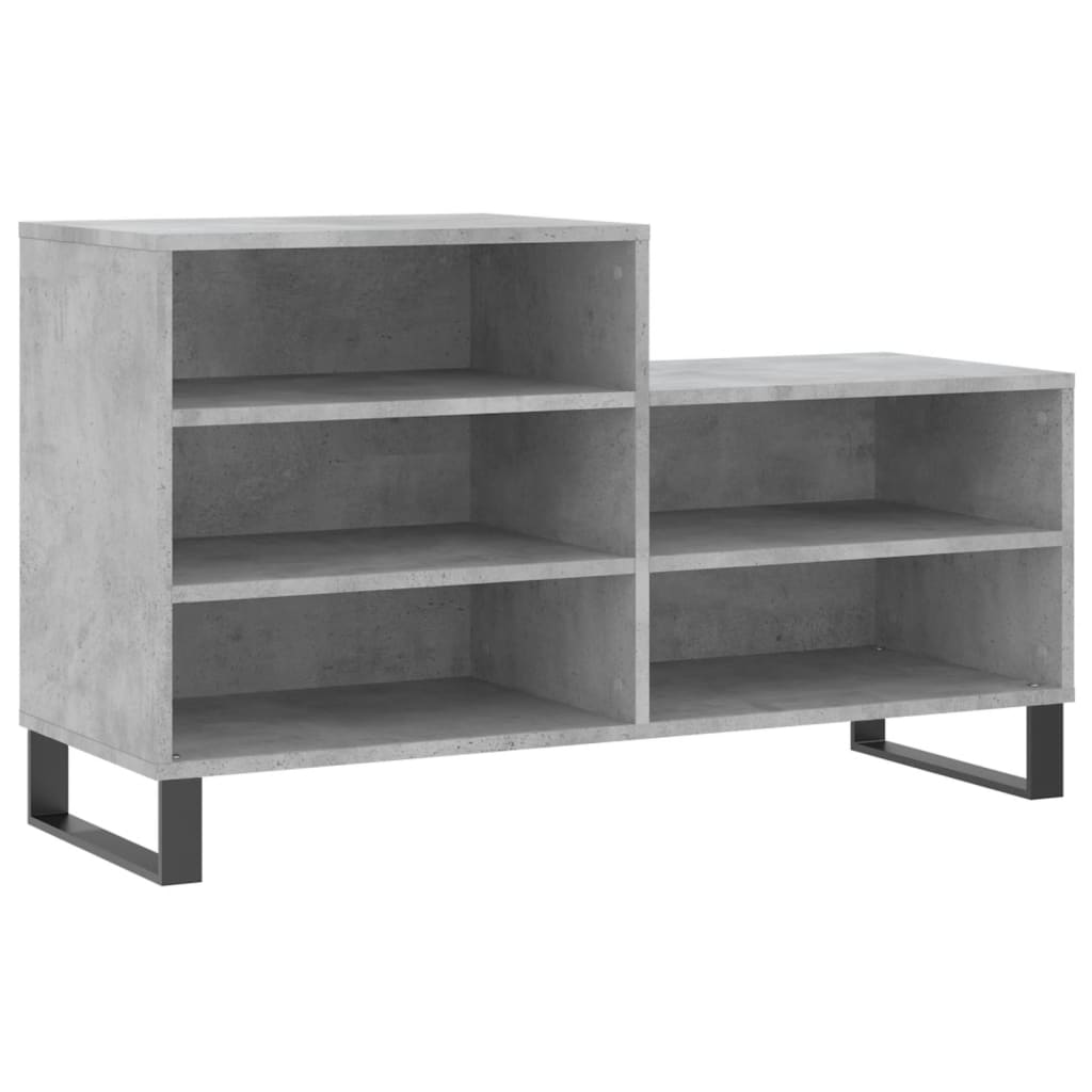 Skostativ betongrå 102x36x60 cm træmateriale
