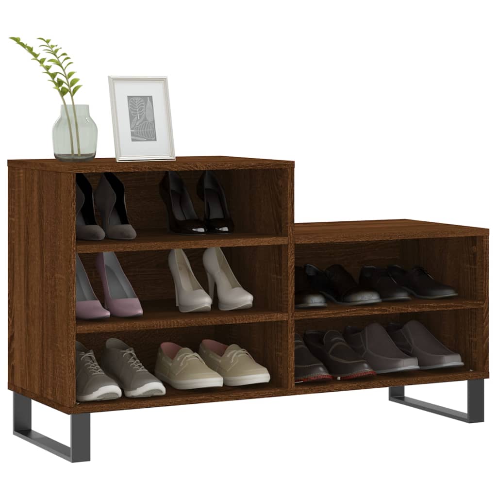 Skostativ Brun Eg Look 102x36x60 cm Træmateriale