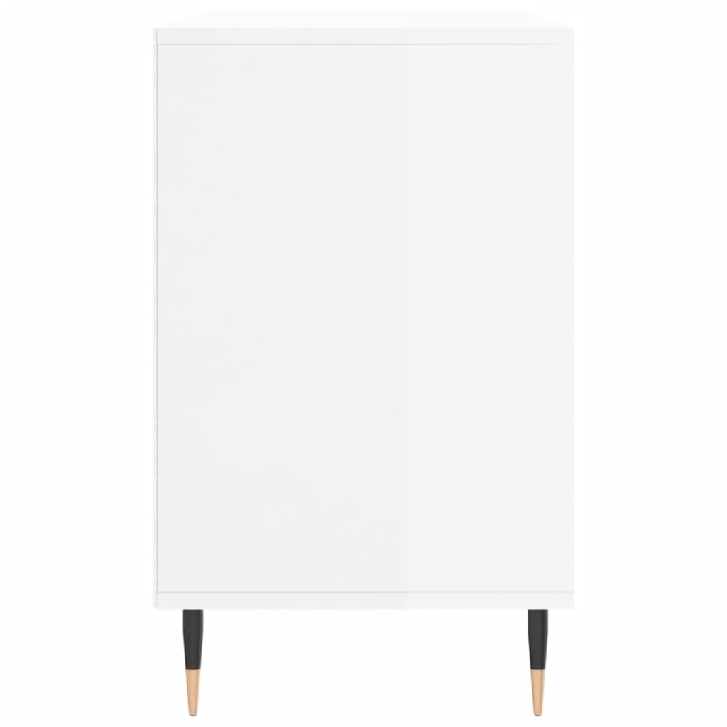 Skostativ højglans hvid 102x36x60 cm træmateriale