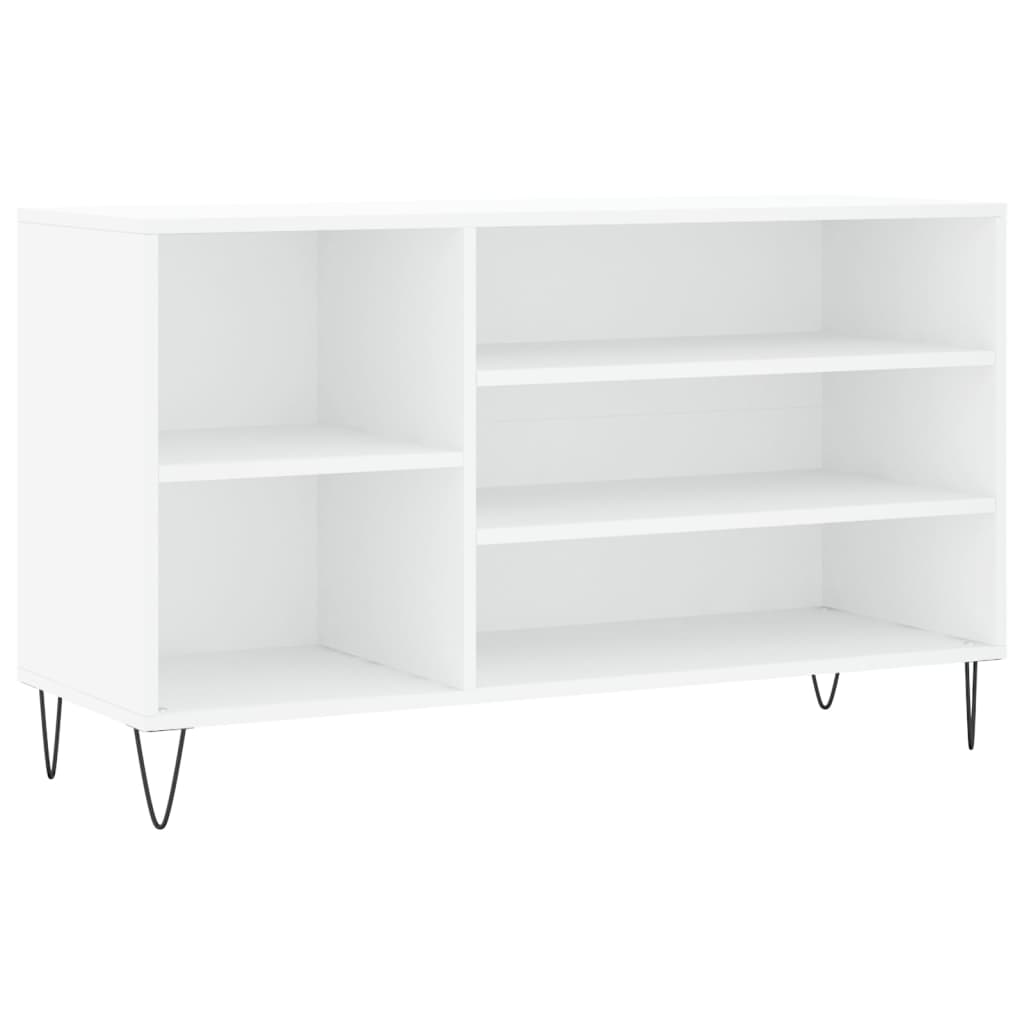 Skostativ Hvid 102x36x60 cm Træmateriale