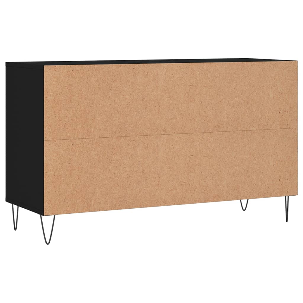 Skostativ Sort 102x36x60 cm Træmateriale