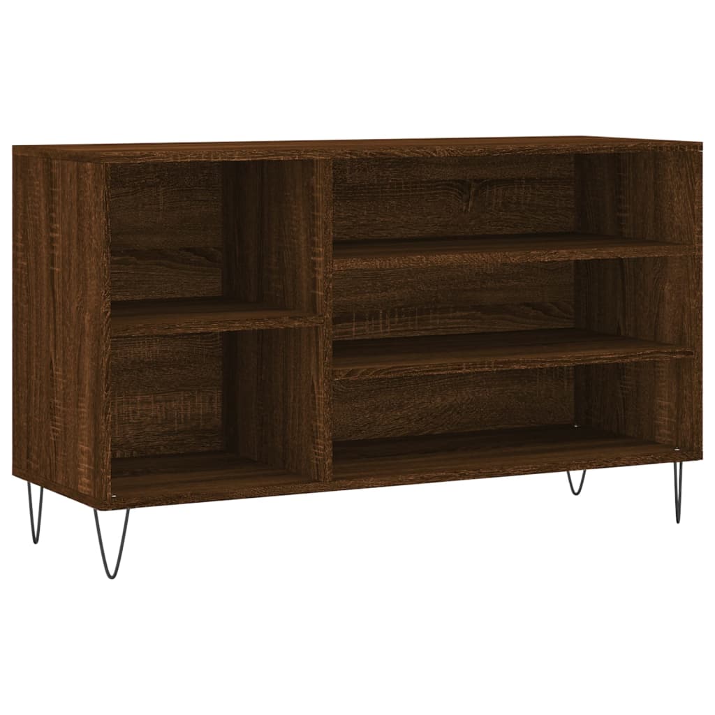 Skostativ Brun Eg Look 102x36x60 cm Træmateriale