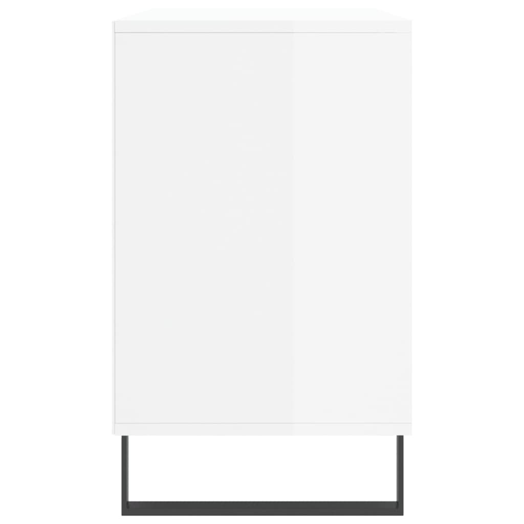Skostativ højglans hvid 102x36x60 cm træmateriale