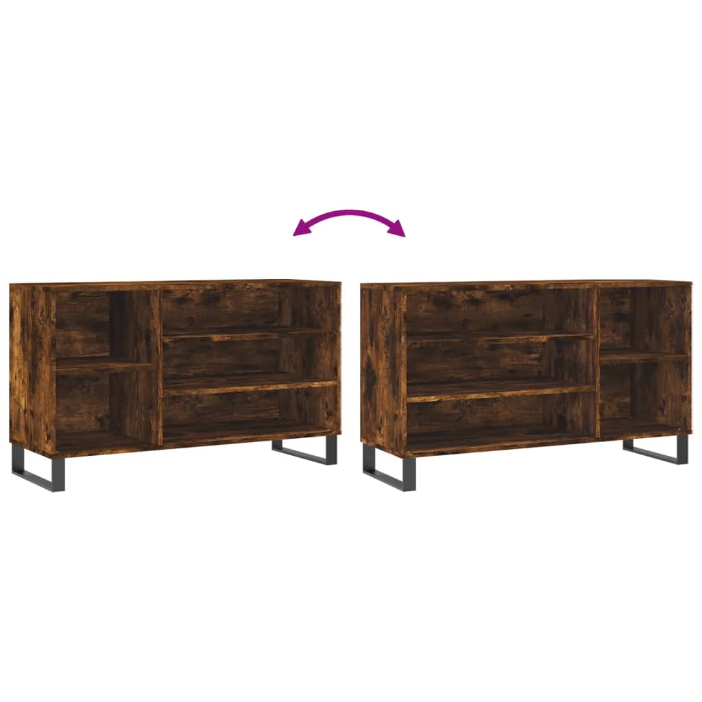 Skostativ røget eg 102x36x60 cm træmateriale