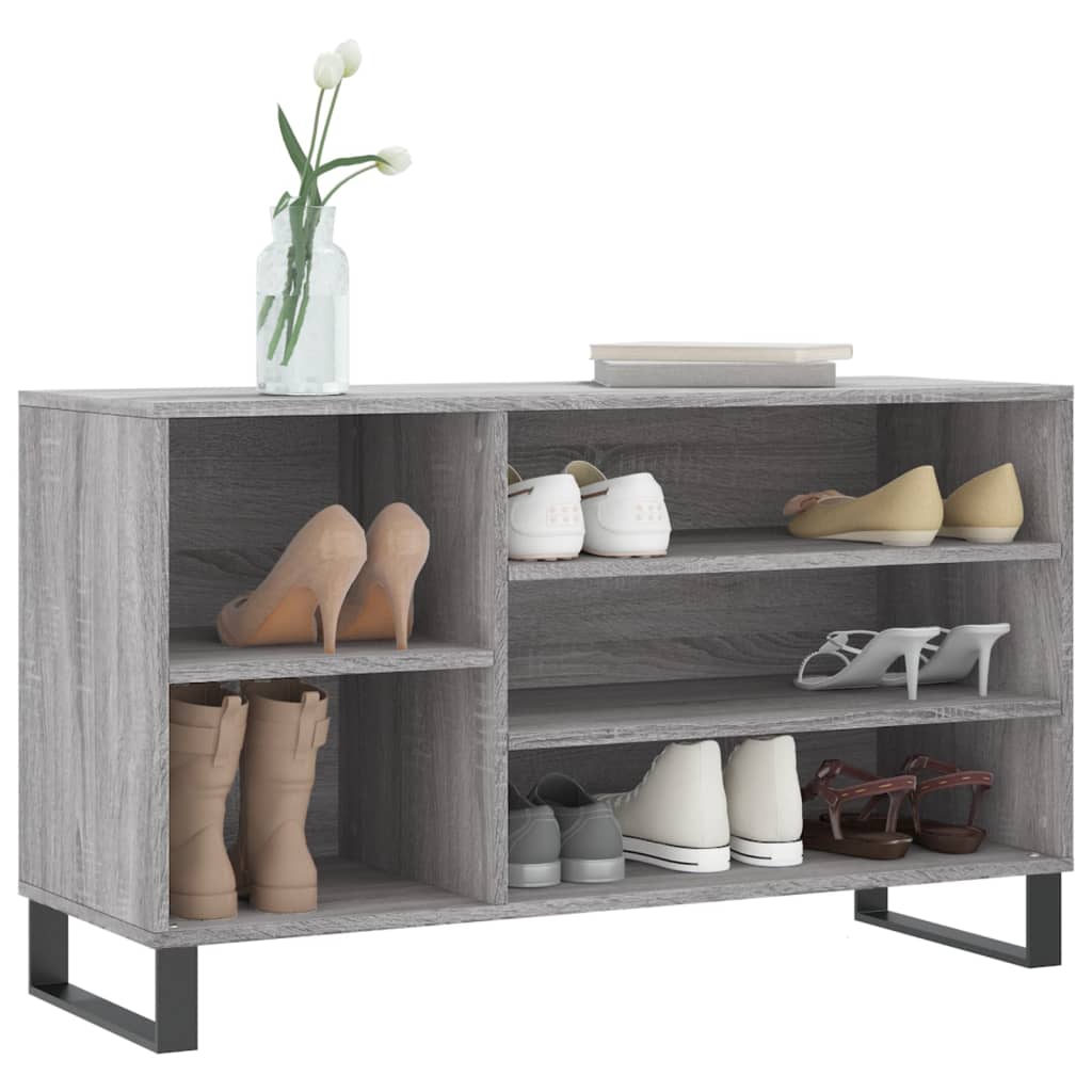 Skostativ Grå Sonoma 102x36x60 cm Træmateriale
