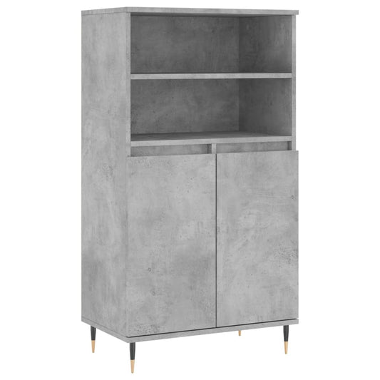 Highboard Betongrau 60x36x110 cm Holzwerkstoff