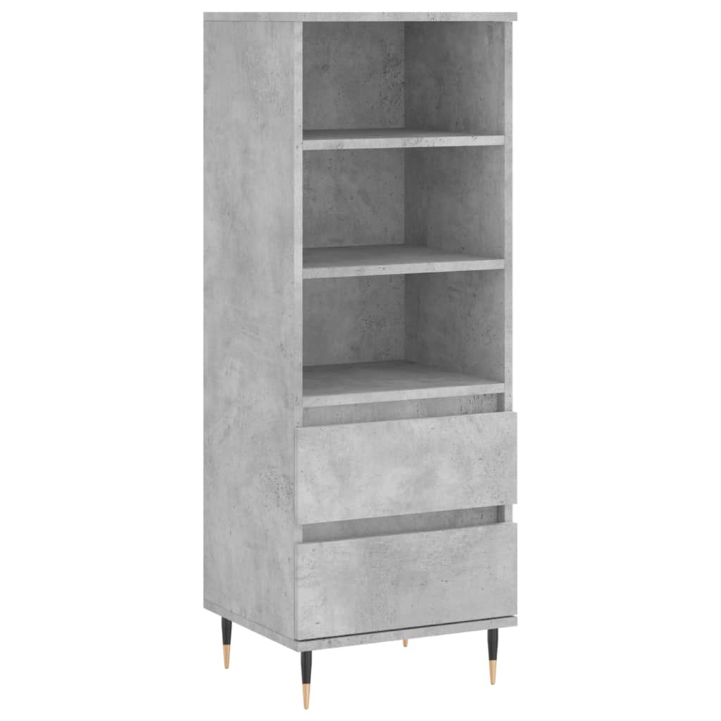 Highboard Beton Grå 40x36x110 cm Træmateriale