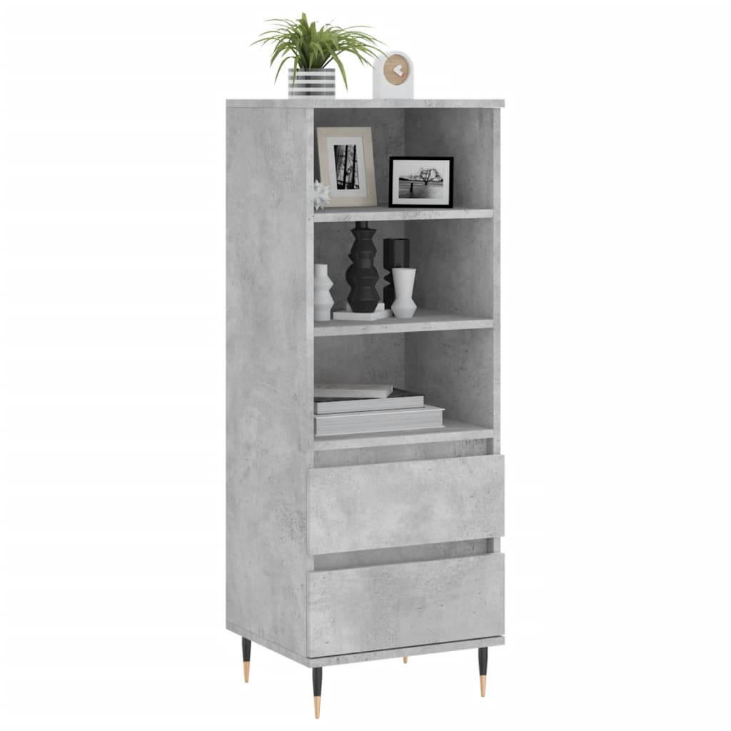 Highboard Beton Grå 40x36x110 cm Træmateriale