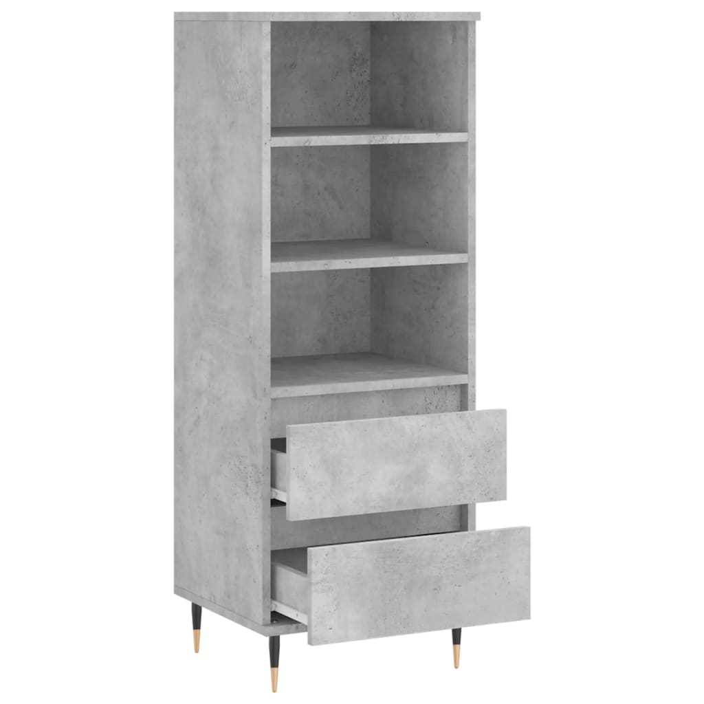 Highboard Beton Grå 40x36x110 cm Træmateriale