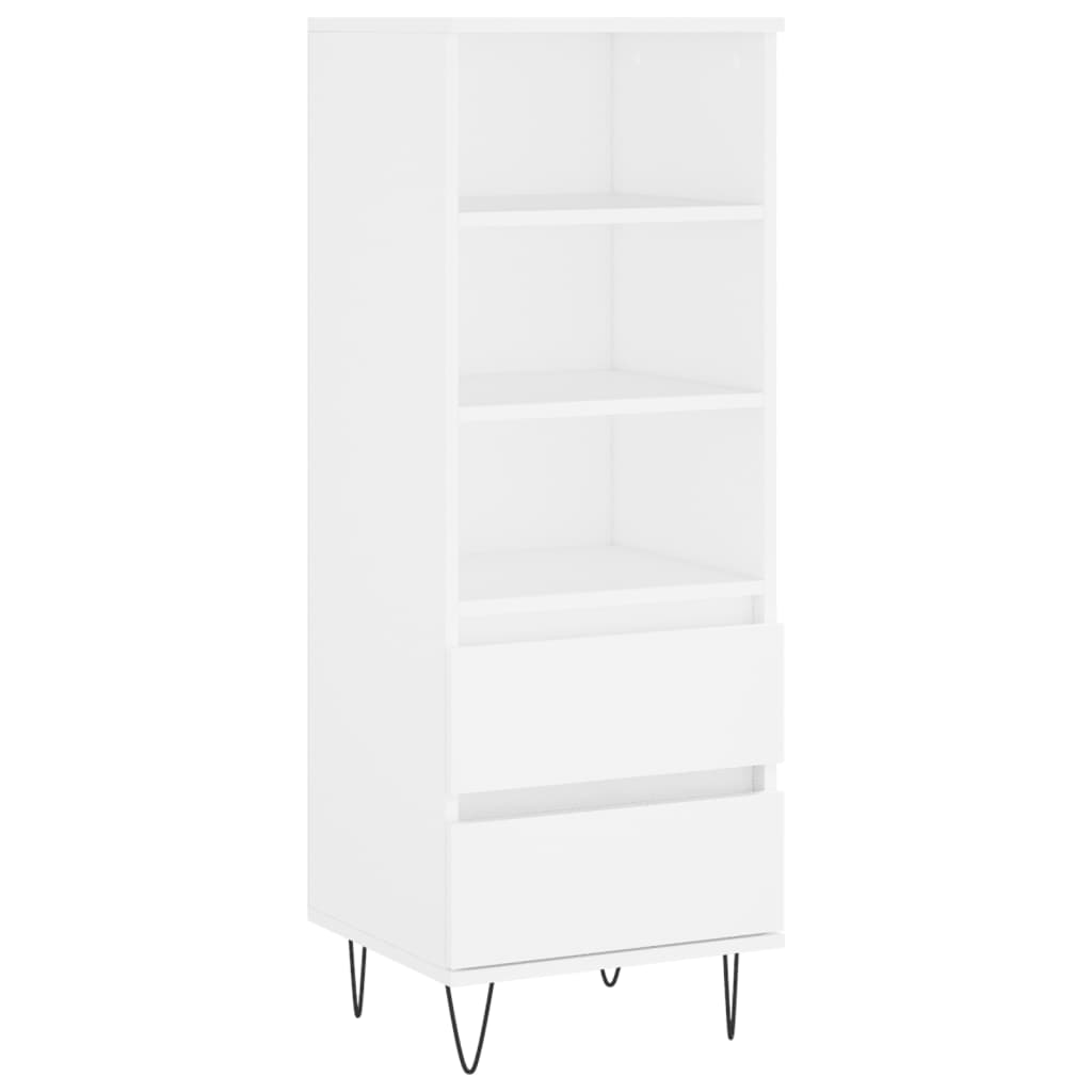 Highboard Hvid 40x36x110 cm Træmateriale