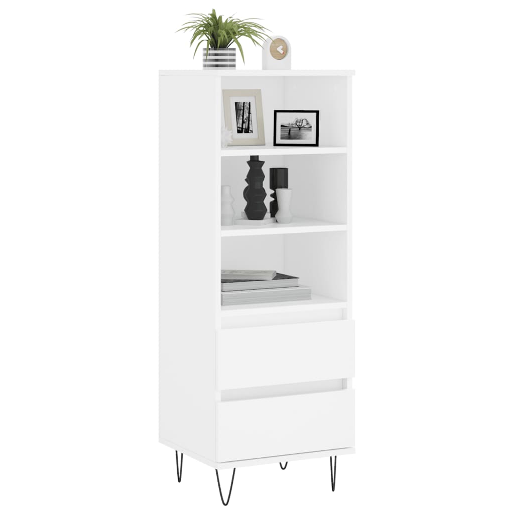 Highboard Hvid 40x36x110 cm Træmateriale