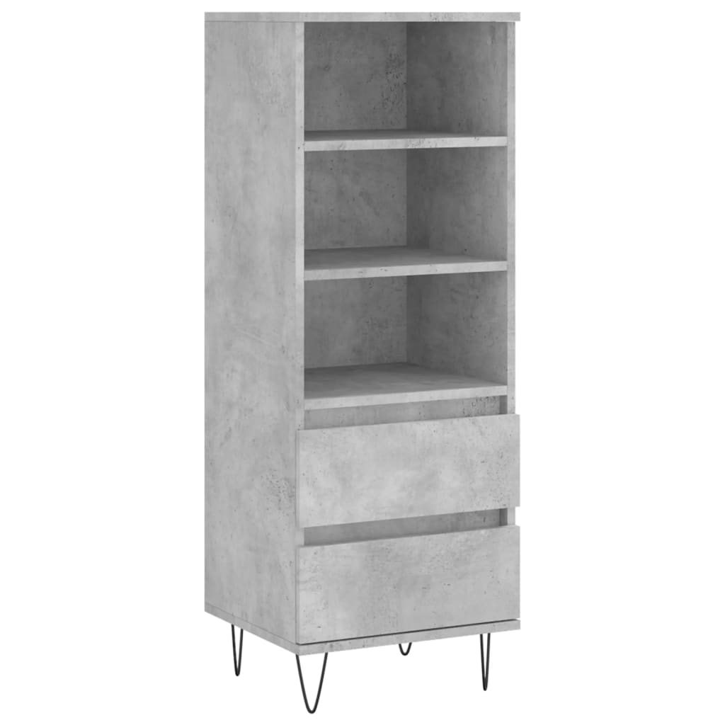 Highboard Beton Grå 40x36x110 cm Træmateriale