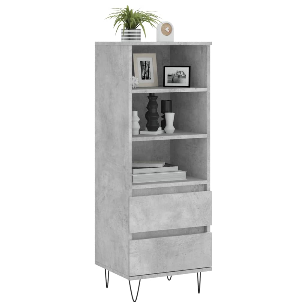Highboard Beton Grå 40x36x110 cm Træmateriale