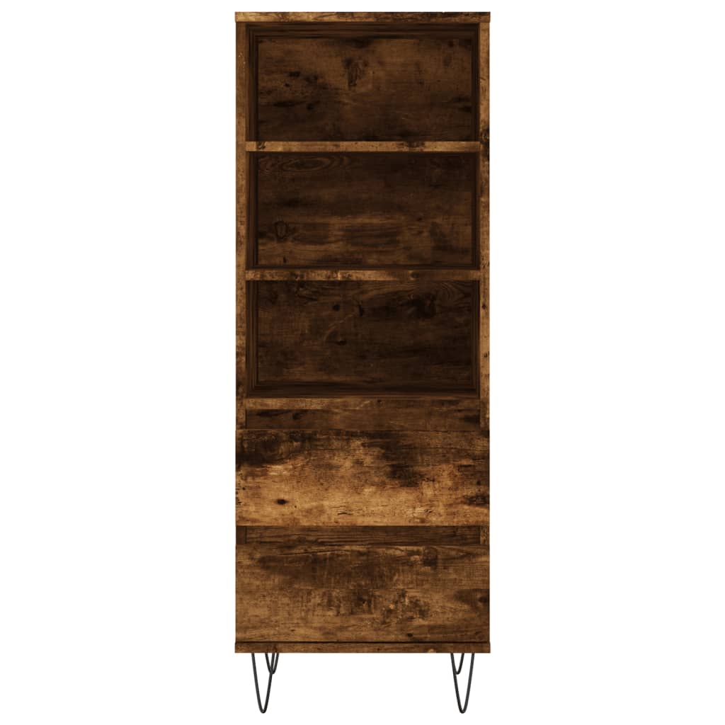 Highboard røget eg 40x36x110 cm træmateriale