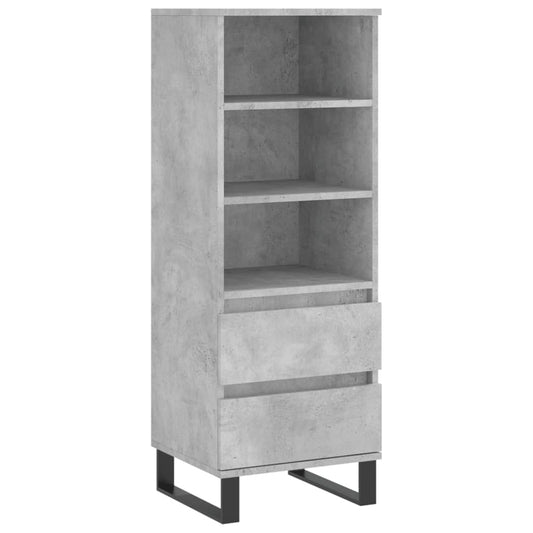 Highboard Betongrau 40x36x110 cm Holzwerkstoff