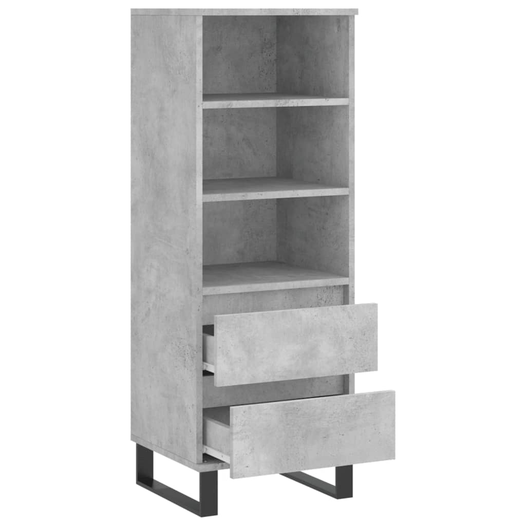 Highboard Beton Grå 40x36x110 cm Træmateriale