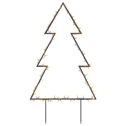 Weihnachtsbaum mit Erdspießen und 80 LEDs 60 cm