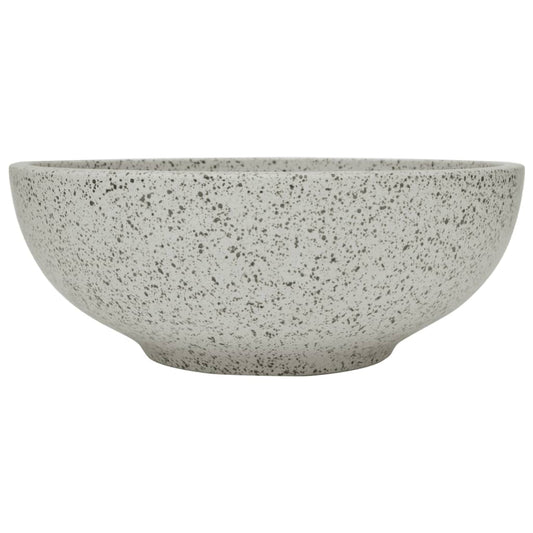 Aufsatzwaschbecken Grau Rund Ø41x14 cm Keramik
