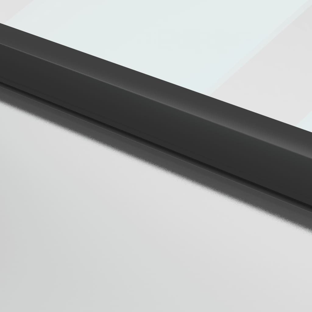 Indvendig dør Slim Sort 76x201,5 cm hærdet glas og aluminium
