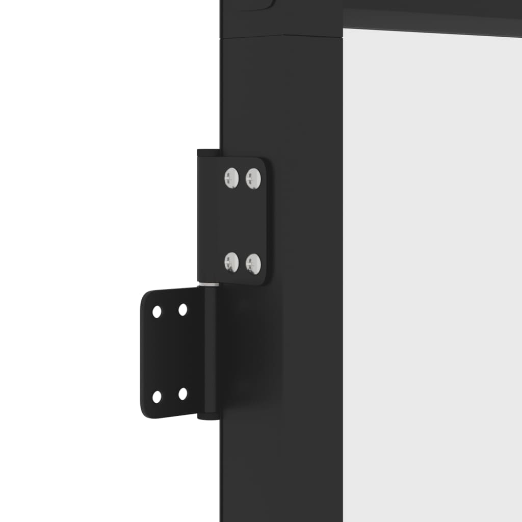 Indvendig dør Slim Sort 76x201,5 cm hærdet glas og aluminium