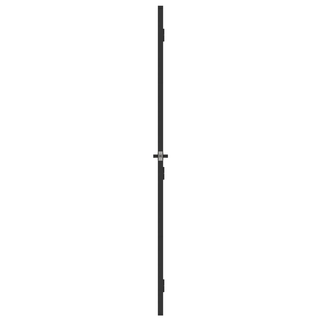 Indvendig dør Slim Sort 83x201,5 cm Hærdet glas & aluminium