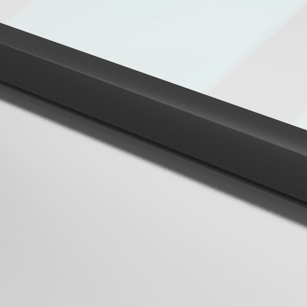 Indvendig dør Slim Sort 83x201,5 cm Hærdet glas & aluminium