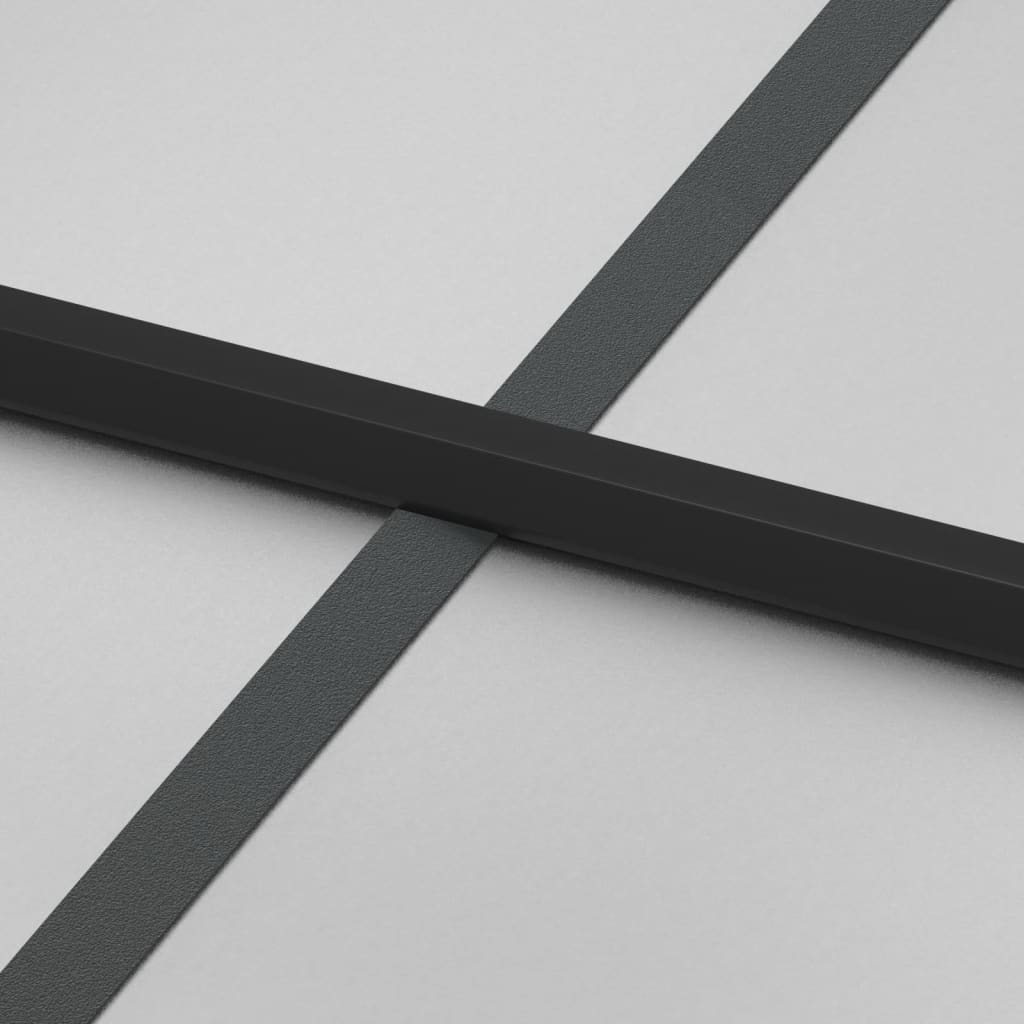 Indvendig dør Slim Sort 76x201,5 cm hærdet glas og aluminium