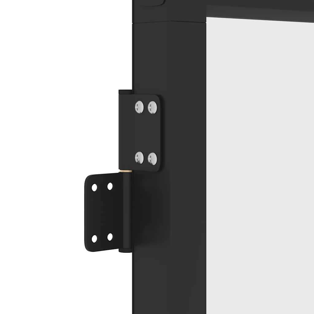 Indvendig dør Slim Sort 93x201,5 cm Hærdet glas & aluminium