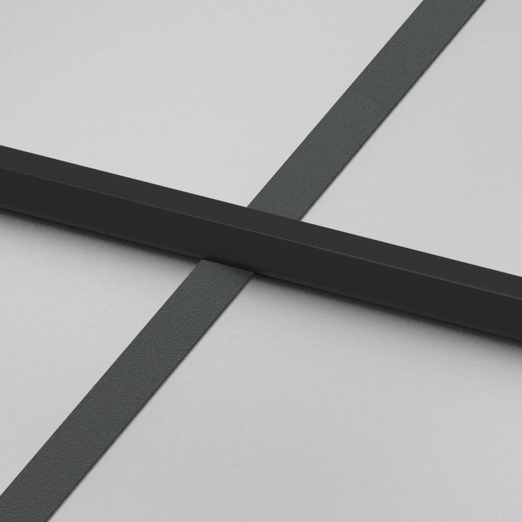 Indvendig dør Slim Sort 102,5x201,5 cm Hærdet glas og aluminium
