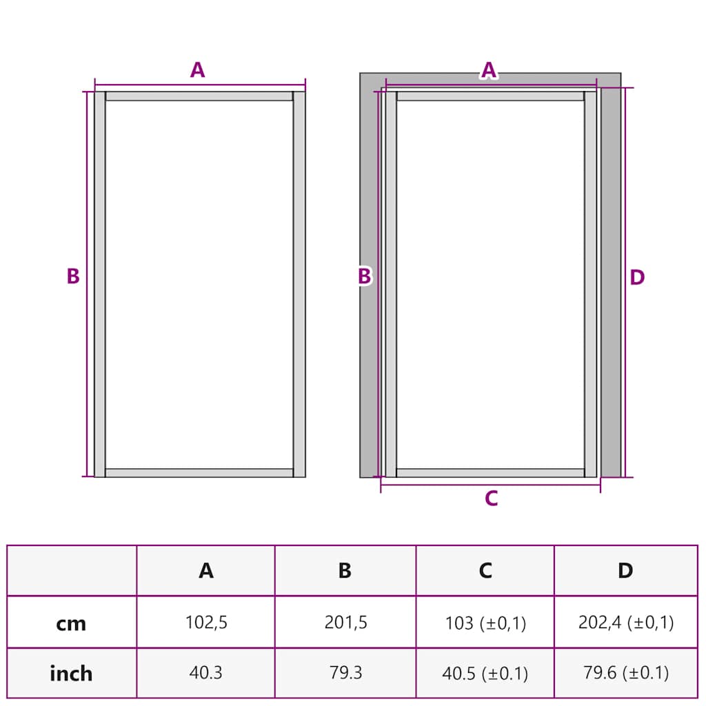Indvendig dør Slim Sort 102,5x201,5 cm Hærdet glas og aluminium