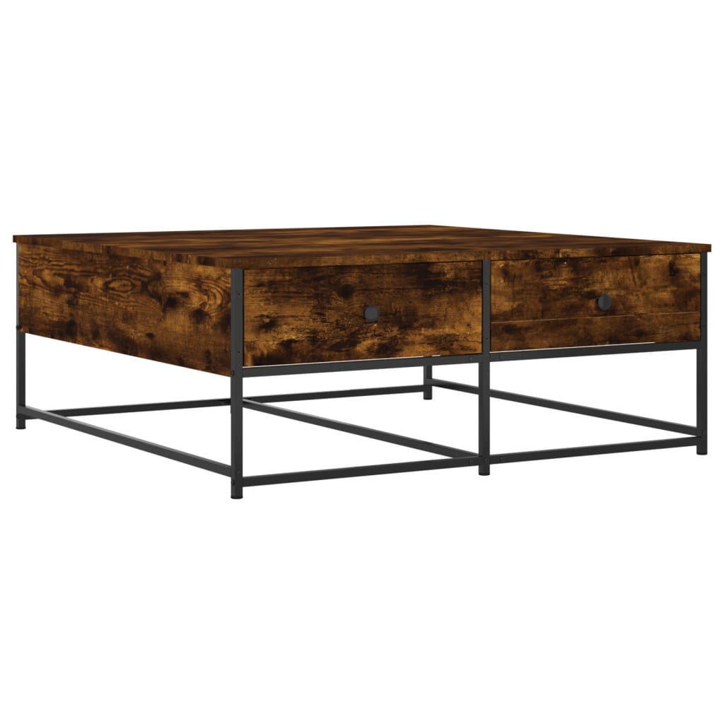 Sofabord røget eg 100x99x40 cm træmateriale