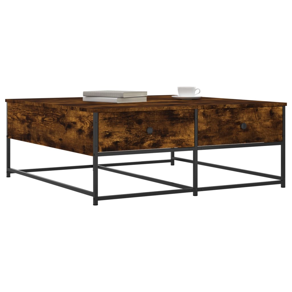 Sofabord røget eg 100x99x40 cm træmateriale