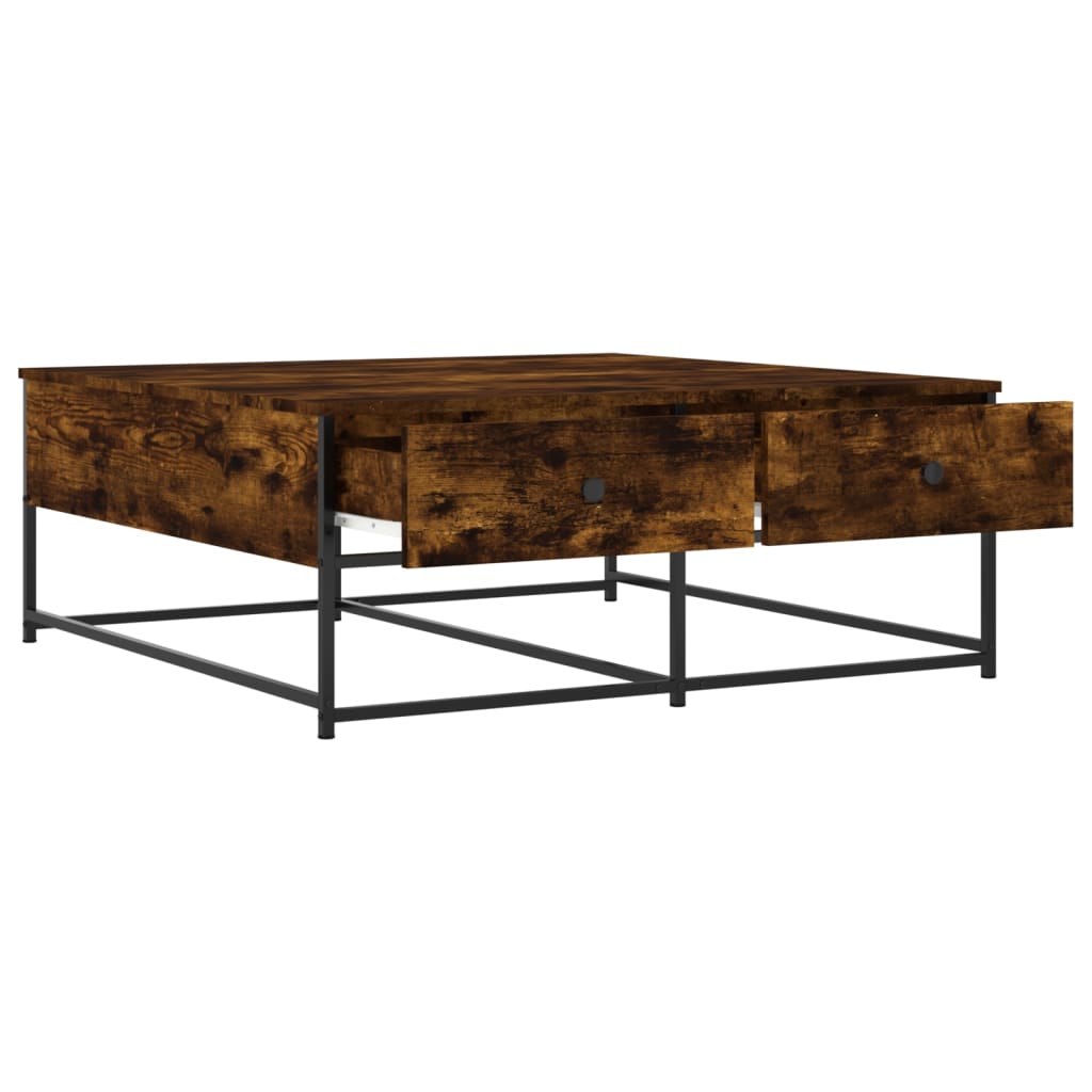 Sofabord røget eg 100x99x40 cm træmateriale
