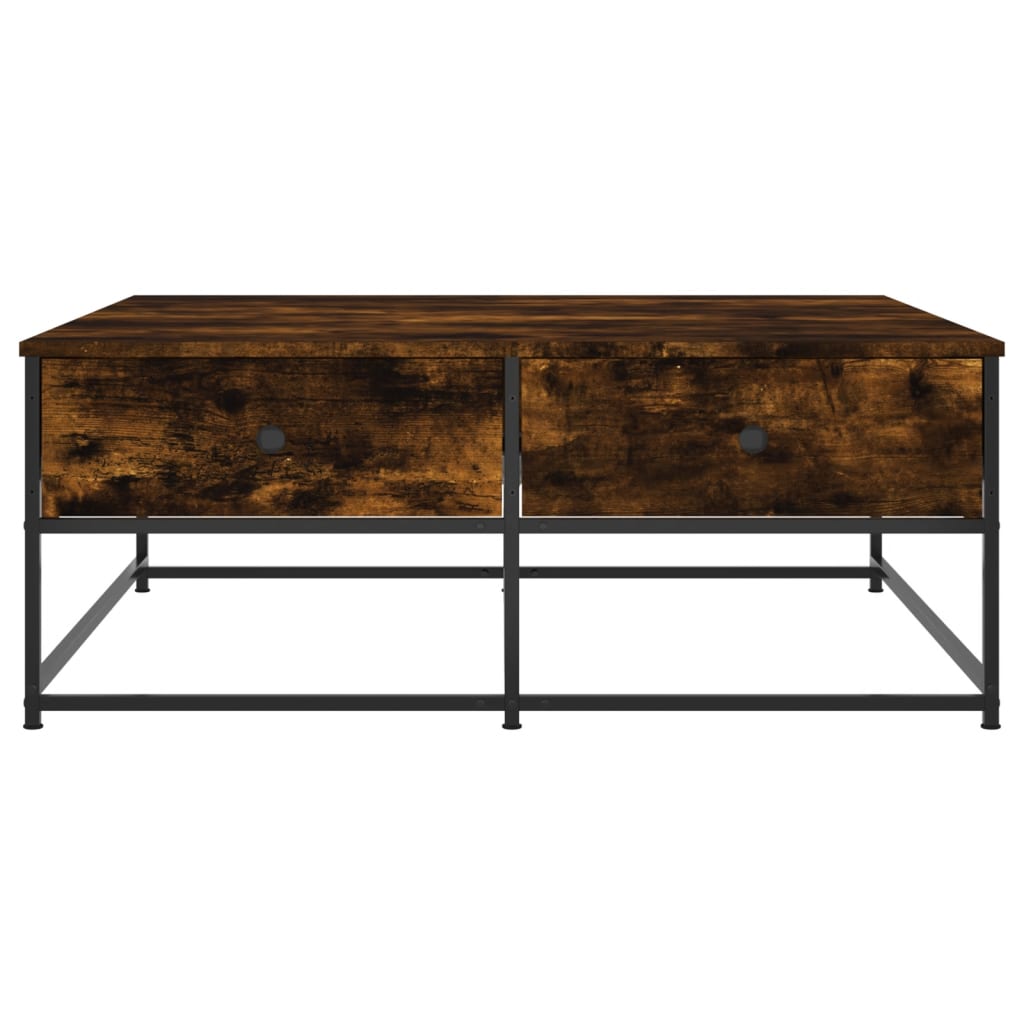 Sofabord røget eg 100x99x40 cm træmateriale