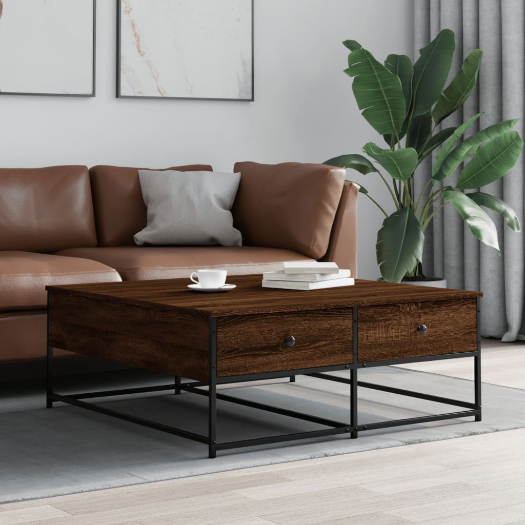 Sofabord Brun Eg Look 100x99x40 cm Træmateriale