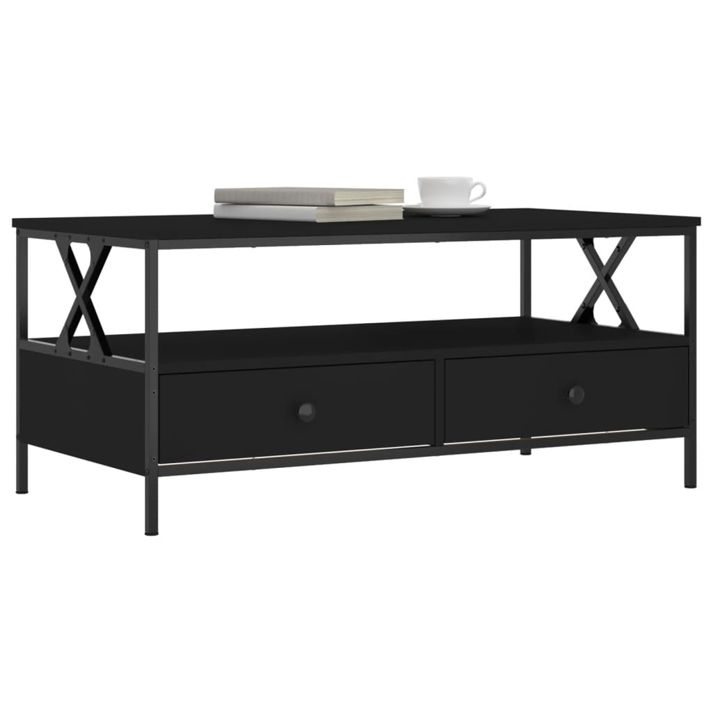 Sofabord Sort 100x51x45 cm Træ Materiale
