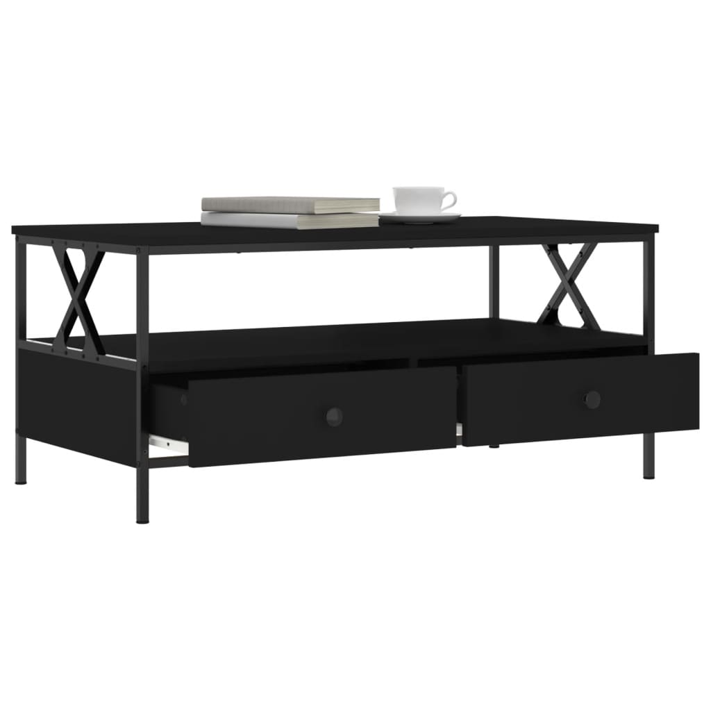 Sofabord Sort 100x51x45 cm Træ Materiale