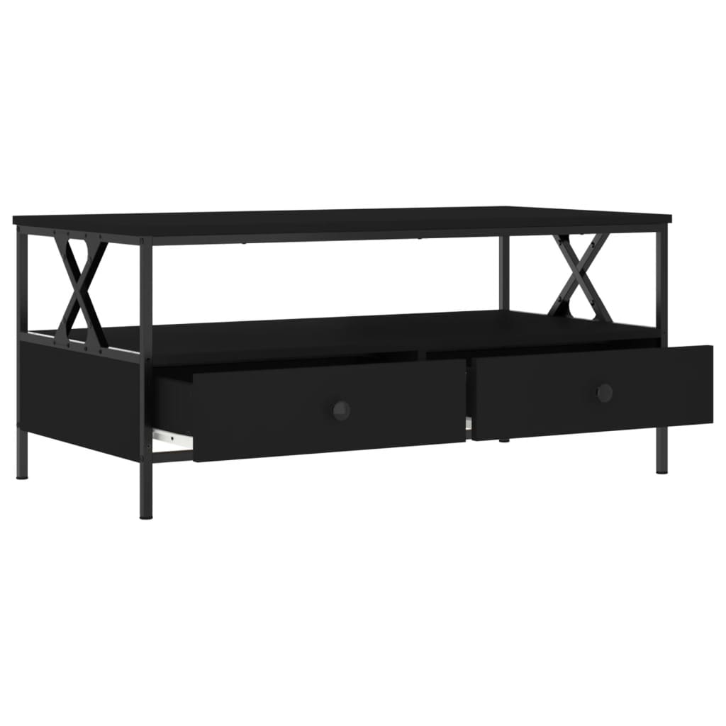 Sofabord Sort 100x51x45 cm Træ Materiale