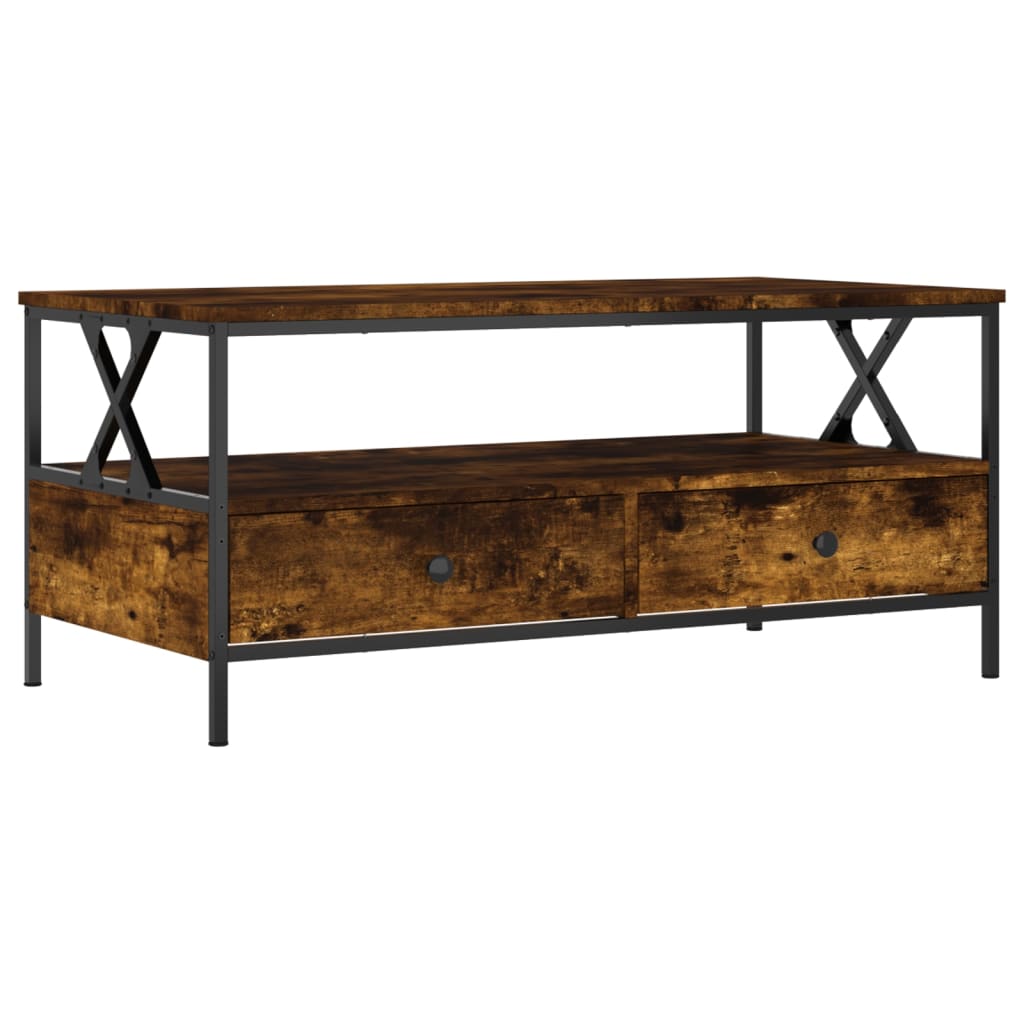 Sofabord røget eg 100x51x45 cm træmateriale