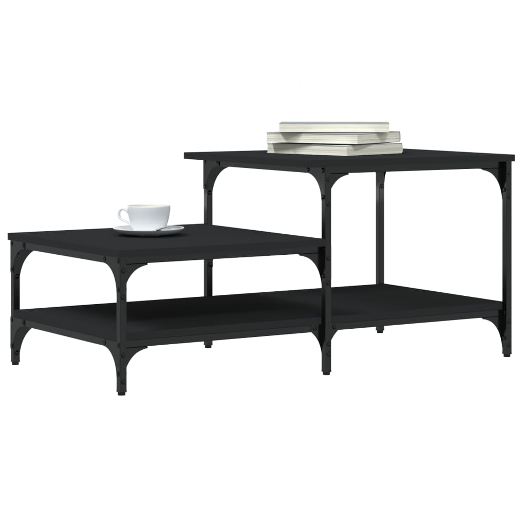 Sofabord Sort 100x50,5x45 cm Træ Materiale