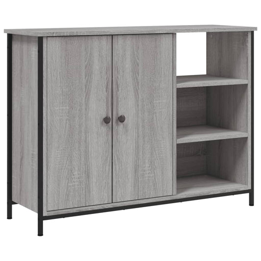 Sideboard Grau Sonoma 100x33x75 cm Holzwerkstoff