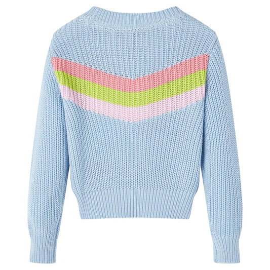 Kinderpullover Gestrickt Blau 128
