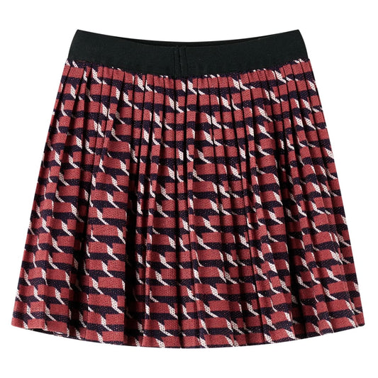 Kinder-Faltenrock mit Glitzer Marineblau 128